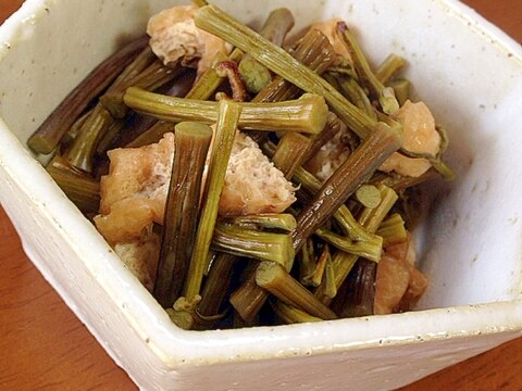わらびと油あげの煮物 レシピ 作り方 By Tukuyo93 楽天レシピ